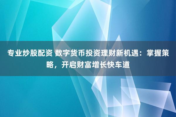 专业炒股配资 数字货币投资理财新机遇：掌握策略，开启财富增长快车道